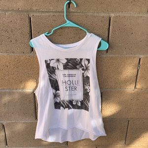Hollister white print tank in medium